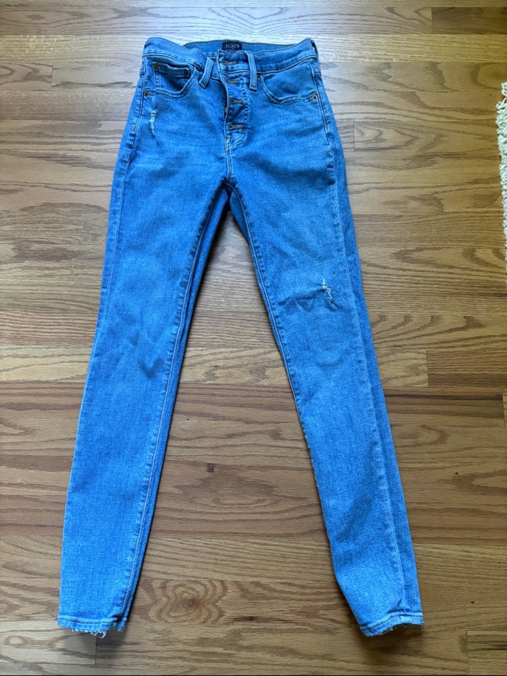 J. Crew Factory High-Rise Skinny Jeans in Medium Blue